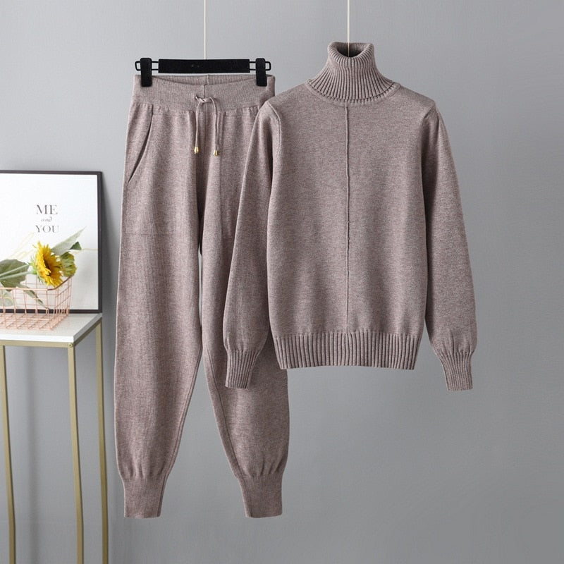 Variant image for Dam Byxor Jogger Stil Med Resår I Midjan Viskos Snygga Byxor-10