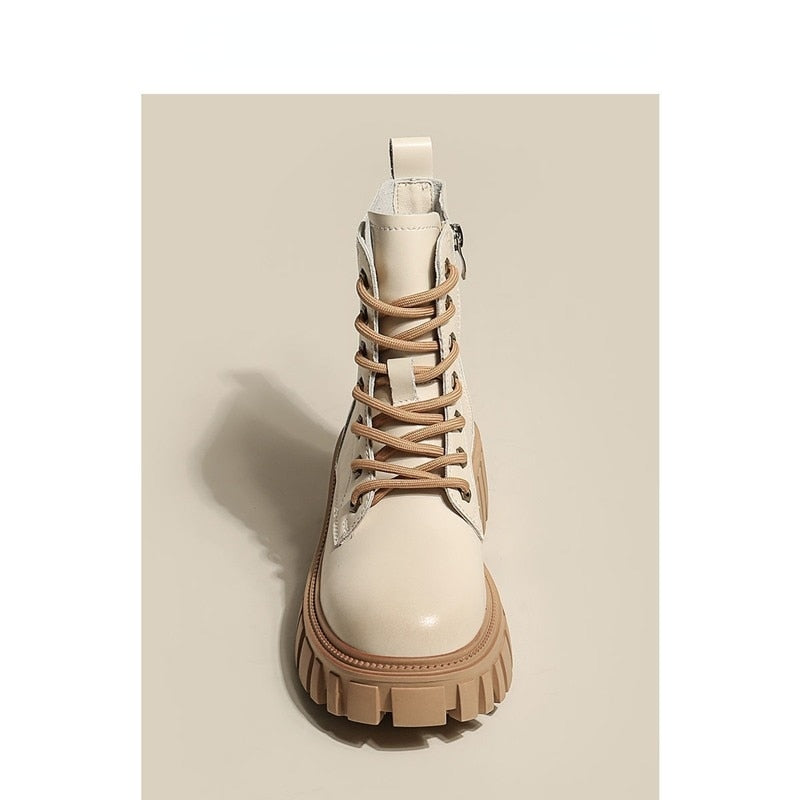 Kvinna Plattformstövlar Bekväm Hårdkläder-3