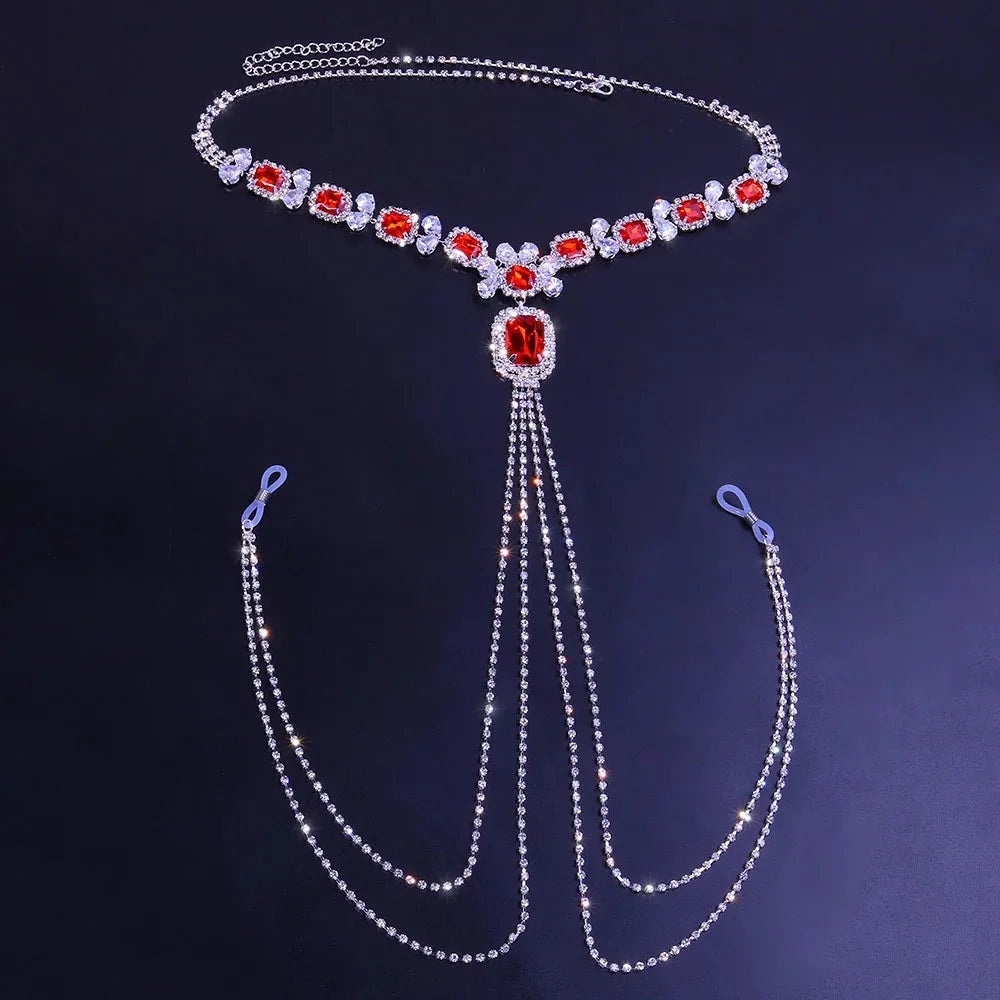 Kvinnors Kroppsmycken Rund Zinklegation med Strass-3