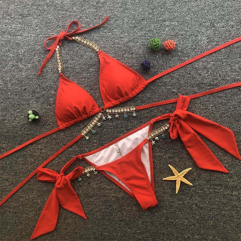 Variant image for Dam Bikini Tvådelad Djurmönster Polyester Spandex-14