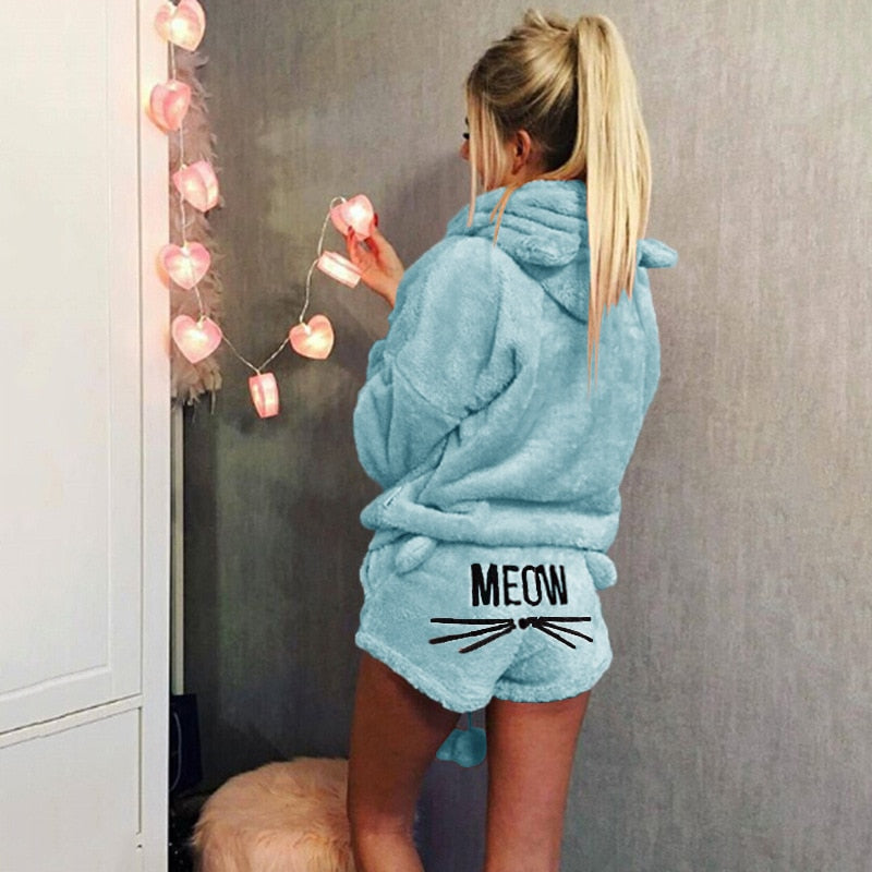 Variant image for Katt Pyjamas Trendig Design Mjuk Bomull-6