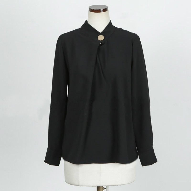 Dam Blus Långärmad Chiffong Elegant-3