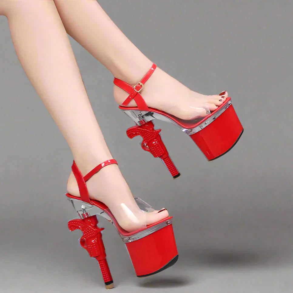 Dam Sandal Pump Elegant PVC Gummisula-2