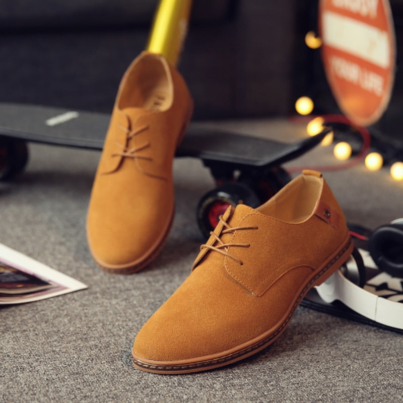 Herrskor Oxford Klassisk Design Läder-5