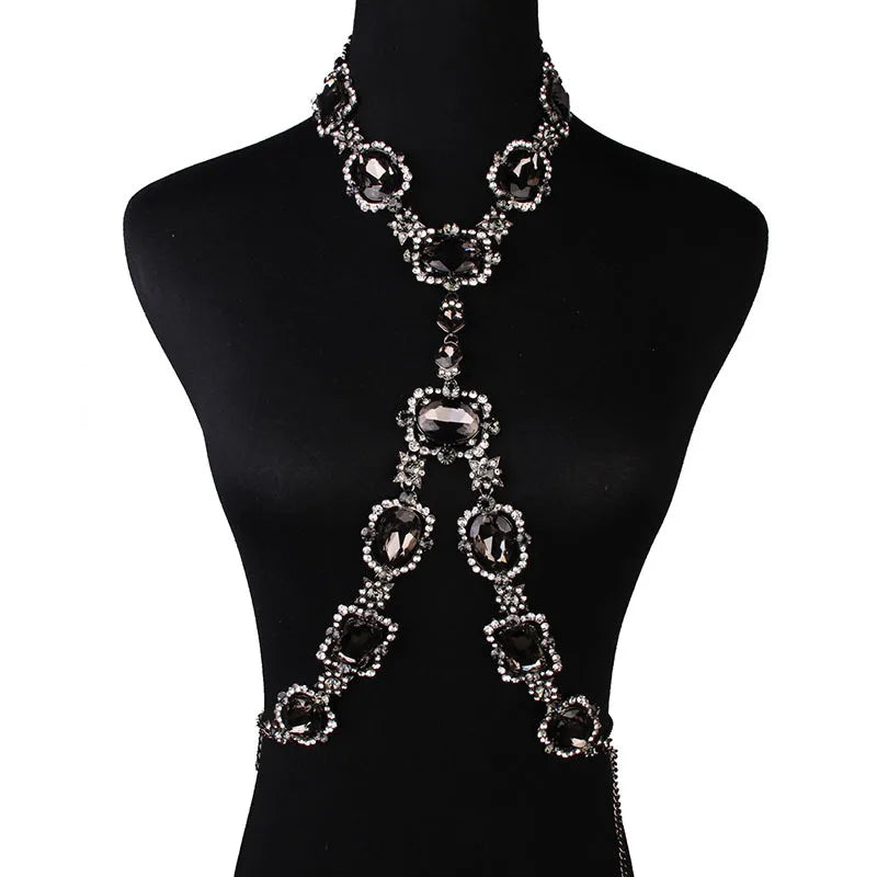 Kvinnors Kroppsmycken Geometrisk Zinklegation med Strass-3