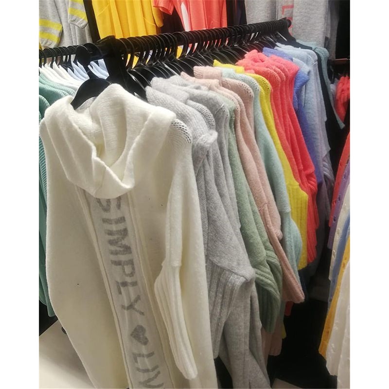 Kvinnors Kofta Överdimensionerad Bomull med Huv och Brevtryck 6