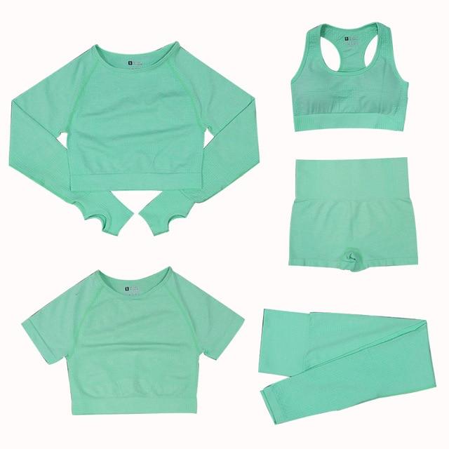 Dam Sportset Aktiv Klädsel 5 Delar Polyester Elastan-4
