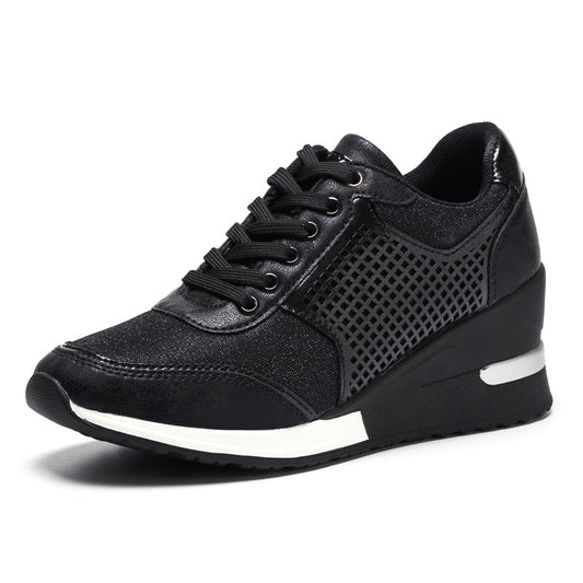 Dam Sneakers Plattforms LÀder Medelhög Snitt Högkvalitativ Komfort-1