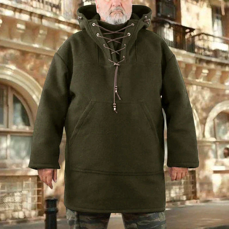 Variant image for Herrjacka Vinter Ull med Avtagbar Huva-9