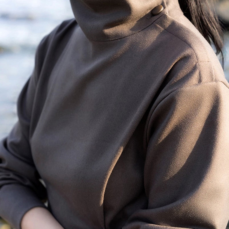 Kvinna Midi Klänning A-Linje Syntetfiber-2