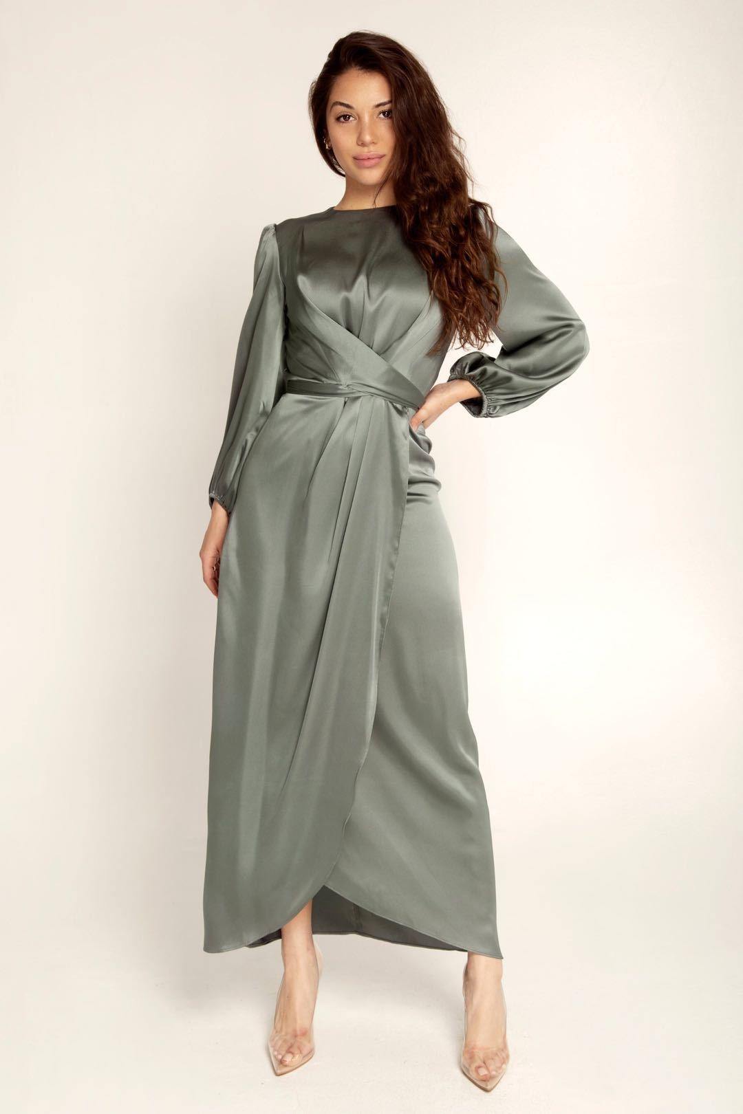 Dam Klänning Elegant Draperad Polyester För Speciella Tillfällen-6