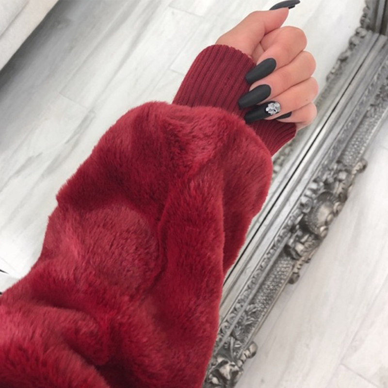 Lång Hoodie Dam Ultra-Mjuk Design Avslappnad Passform-3