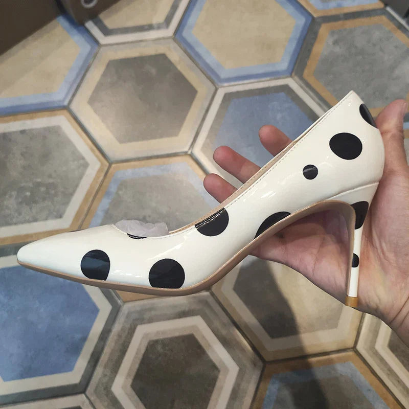 Dam Pumpskor Elegant Läder Hög Klack 1