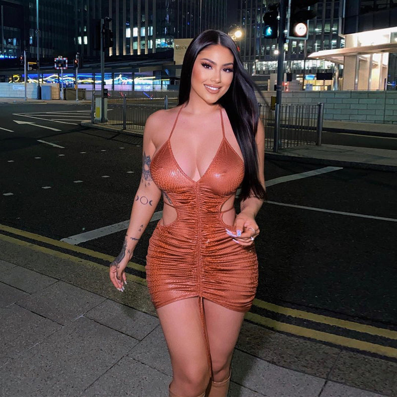 Kvinnors Miniklänning Spaghetti Band Andningsbart Spandex 2