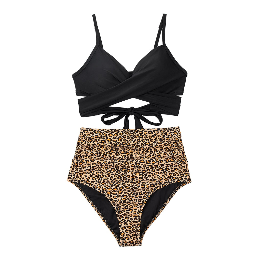 Dam Bikini Hög Midja Stilren Polyester-2