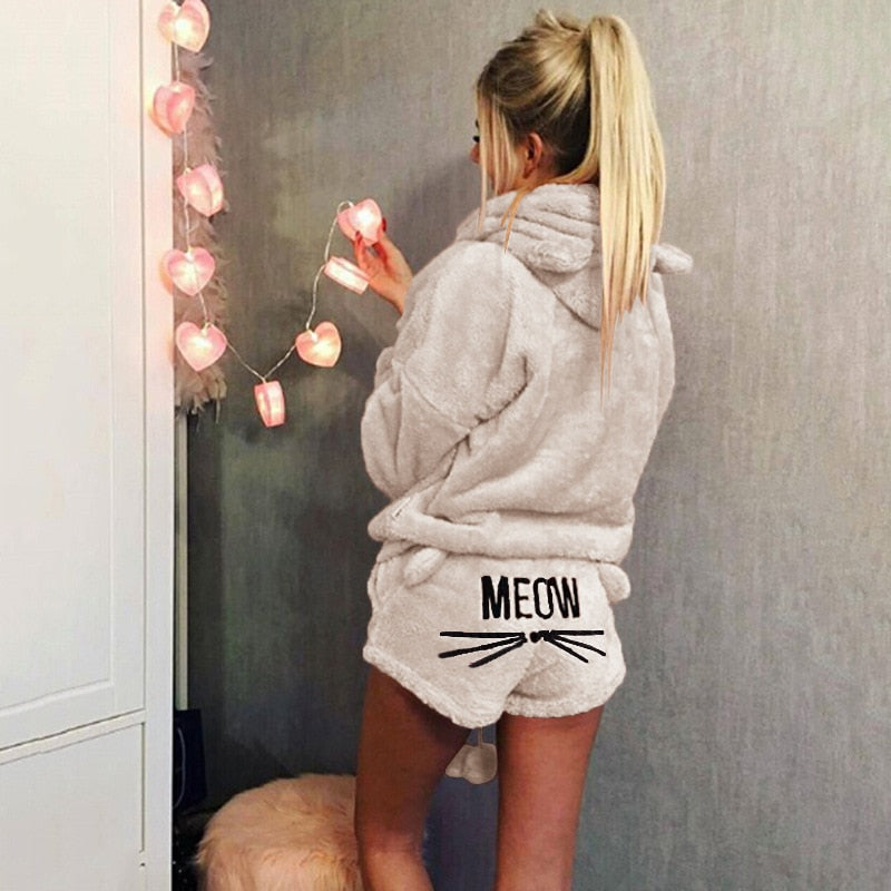 Variant image for Katt Pyjamas Trendig Design Mjuk Bomull-16