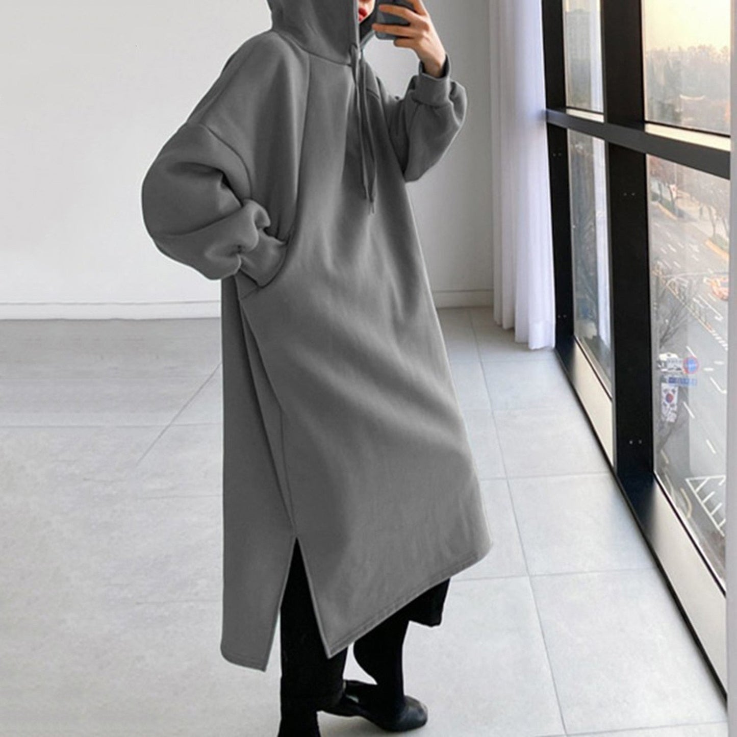 Hoodie Herr Långärmad Casual Bomull 2
