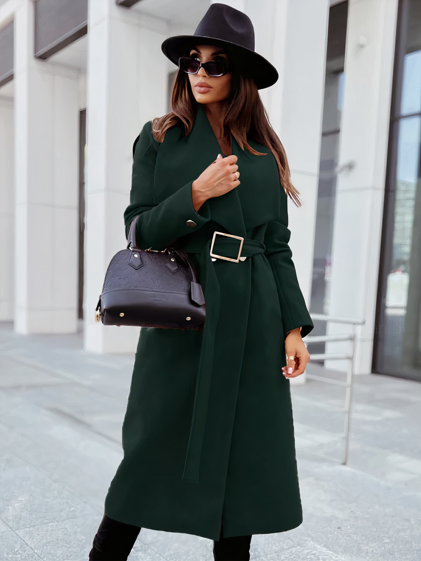 Dam Kappa Figurnära Nylon Gummi för Höst och Vinter-5