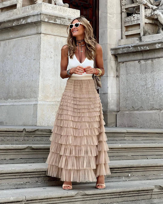 Damkjol Elegant Tulle med Elastiskt Band-1