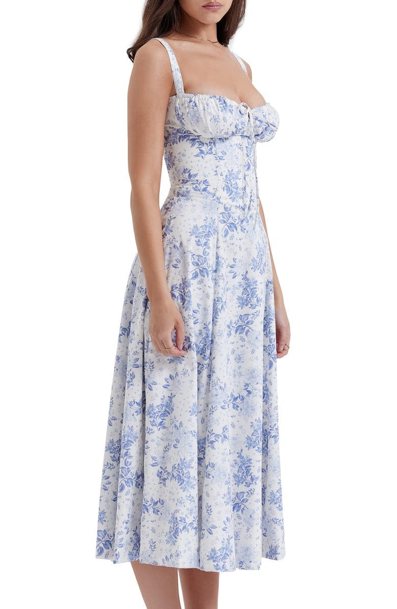 Dam Midiklänning Blommig Design 100% Polyester för Bröllop och Fest-5