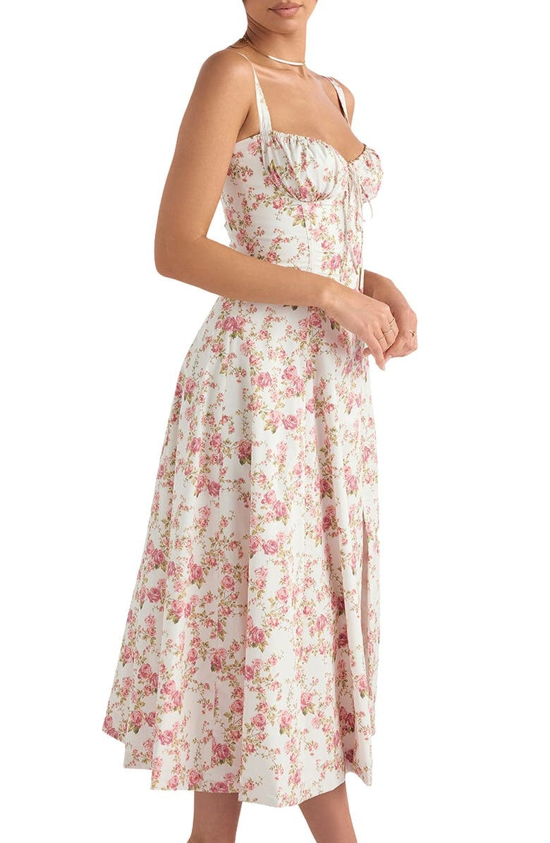Dam Midiklänning Blommig Design 100% Polyester för Bröllop och Fest-3