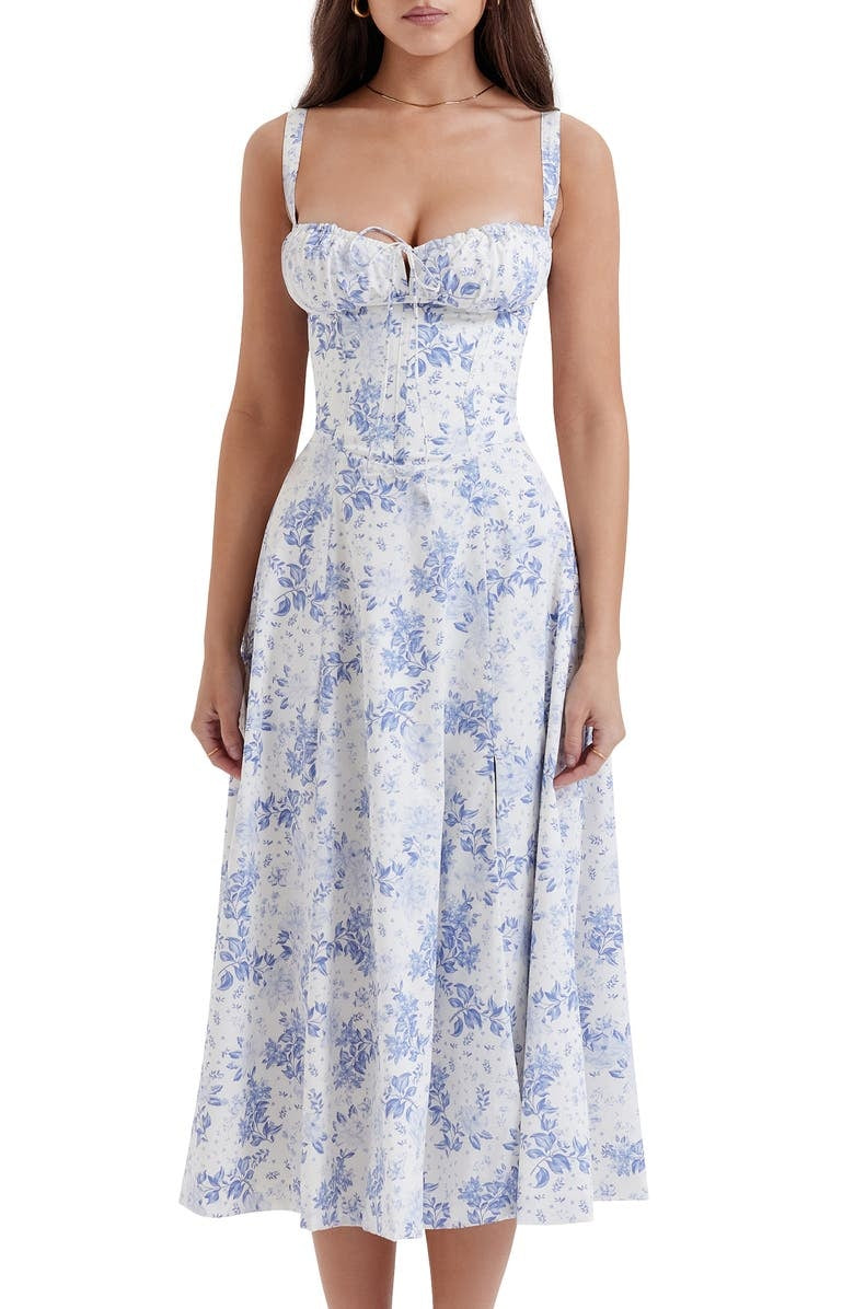 Dam Midiklänning Blommig Design 100% Polyester för Bröllop och Fest-4