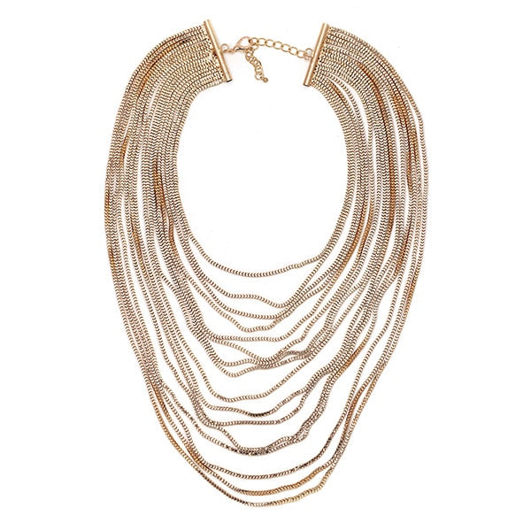 Variant image for Dam Halsband Geometrisk Choker i Zinklegation Flerskiktad Design-4