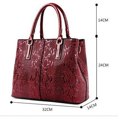 Dam Handväska Abstrakt Mönster Mjuk PU-material-5