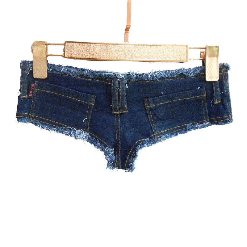 Dam Shorts Casual Denim Spandex Tätt Sittande-2