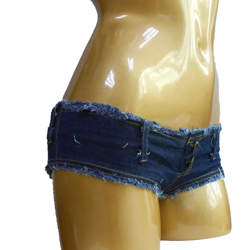 Dam Shorts Casual Denim Spandex Tätt Sittande-5