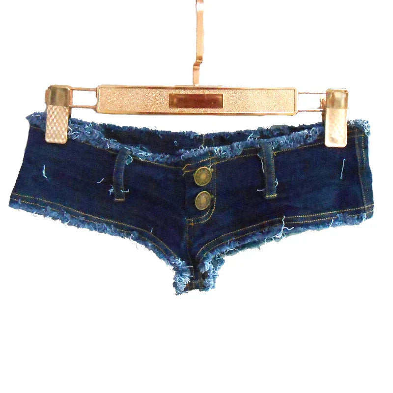 Dam Shorts Casual Denim Spandex Tätt Sittande-1