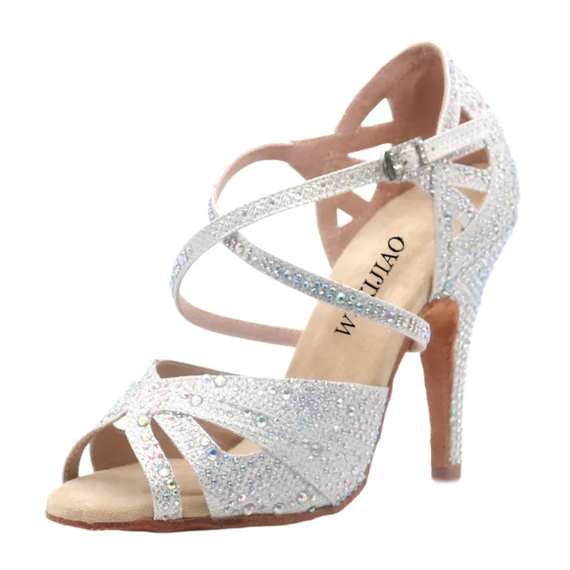 Dam Sandaler Glittrande PU Innersula Bekväm Design-2