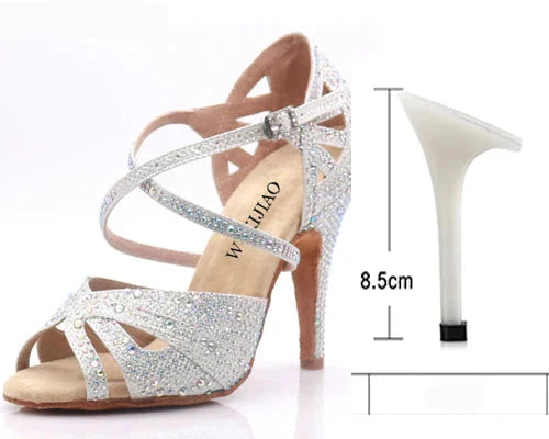 Dam Sandaler Glittrande PU Innersula Bekväm Design-5