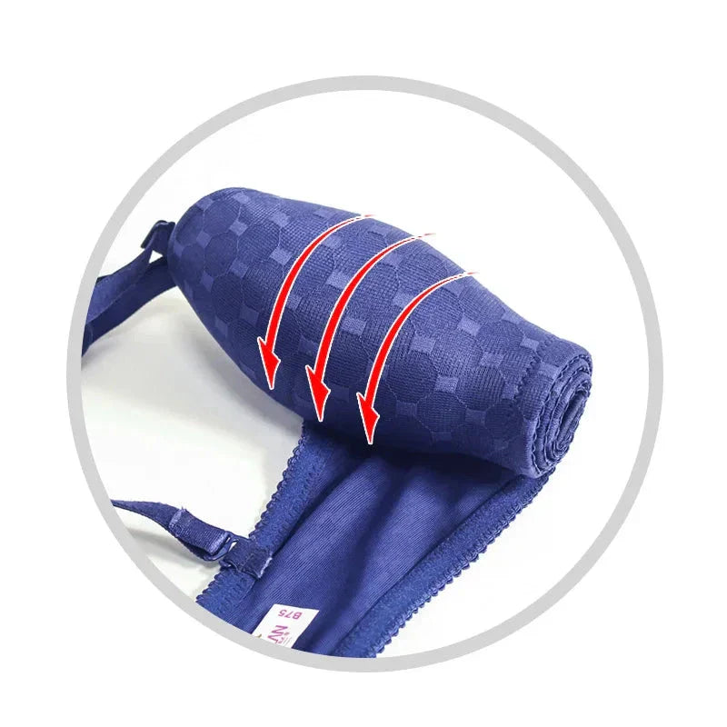 Dam Halv Cup BH Geometrisk Design Lycra-4