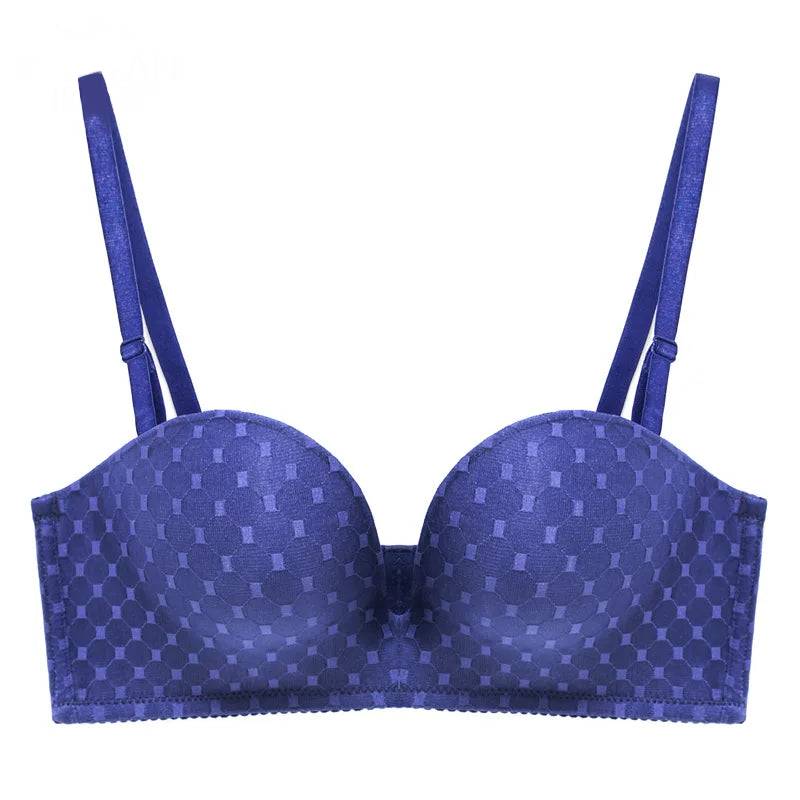Dam Halv Cup BH Geometrisk Design Lycra-1