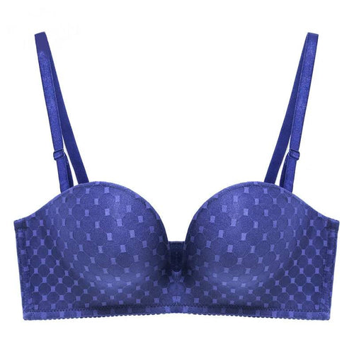Dam Halv Cup BH Geometrisk Design Lycra-1