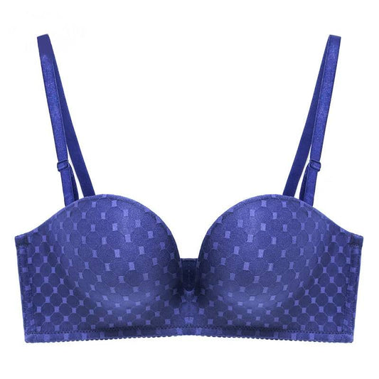 Dam Halv Cup BH Geometrisk Design Lycra-1