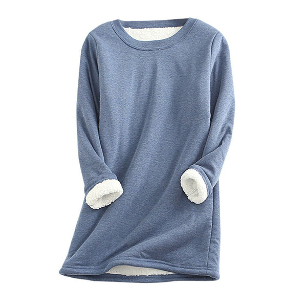 Variant image for Fleecetröja Dam Lång Avslappnad Stil Mjuk Fleece-Mix-8