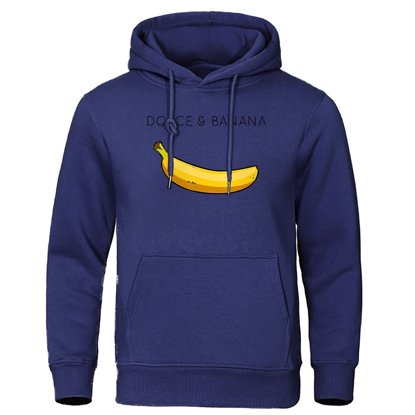 Hoodie Herr med Banantryck Lätt Passform Acetat-Bomull 13