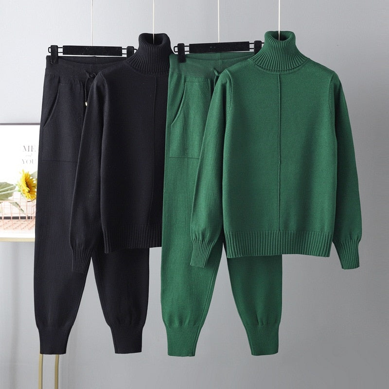Dam Byxor Jogger Stil Med Resår I Midjan Viskos Snygga Byxor-2