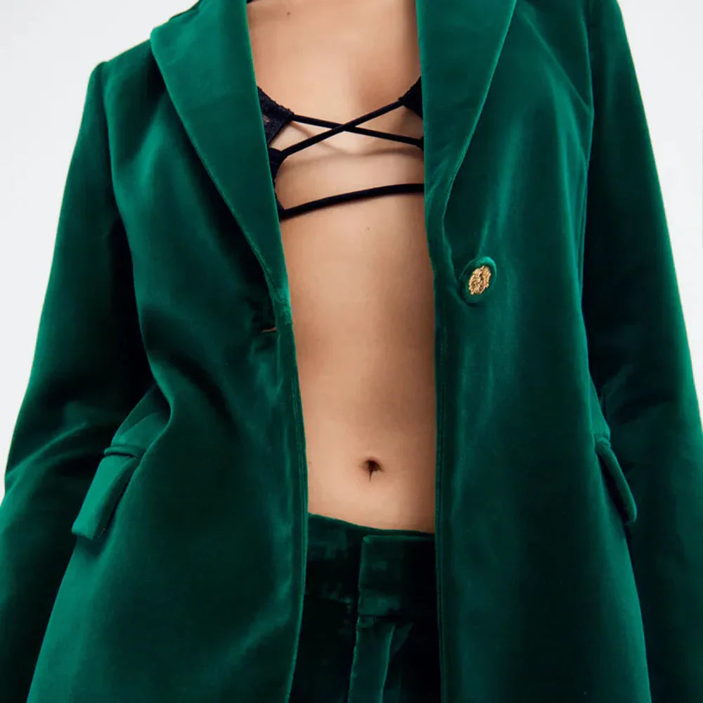 Dam Blazer Elegant Polyester för Formella Tillfällen 4