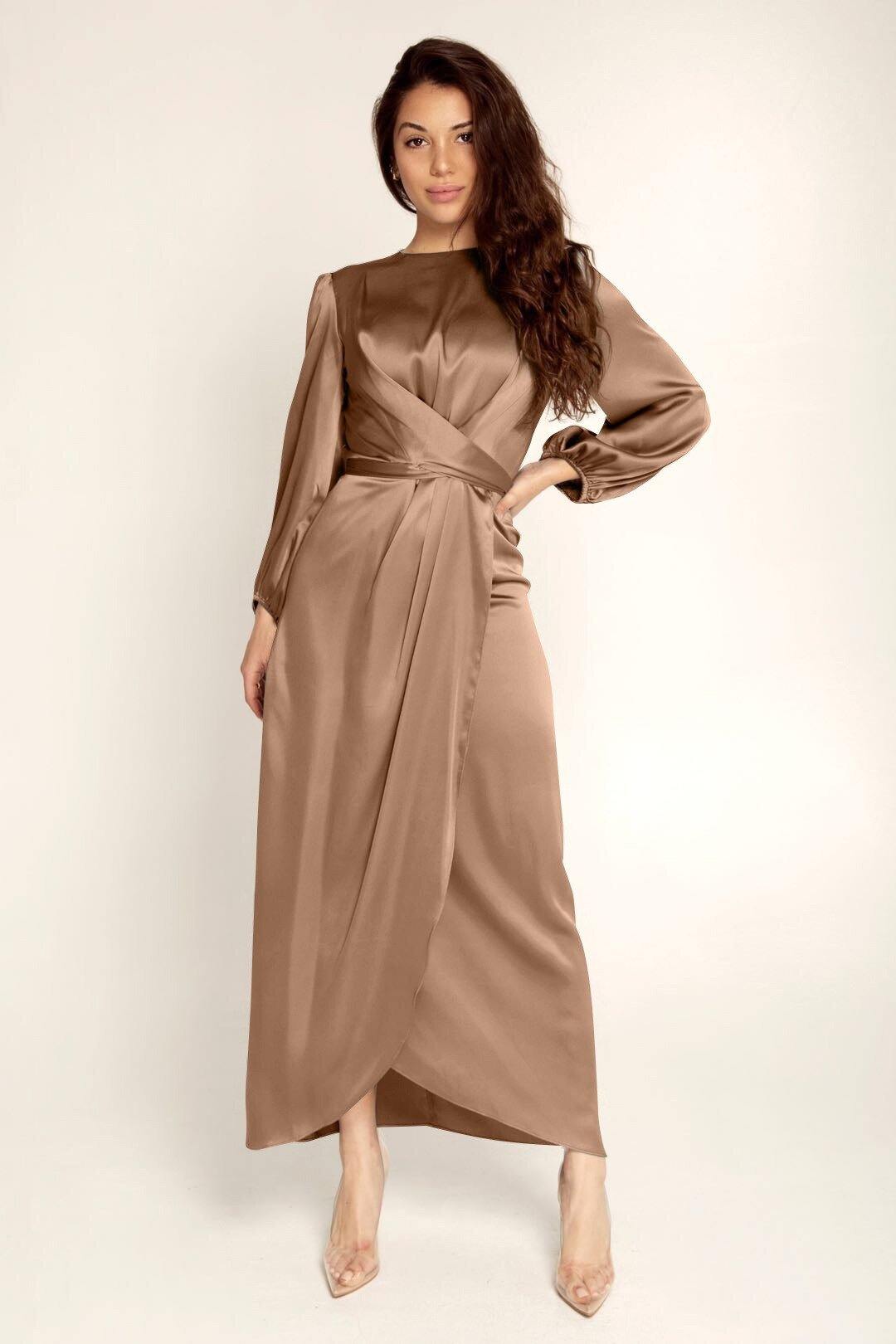 Dam Klänning Elegant Draperad Polyester För Speciella Tillfällen-4