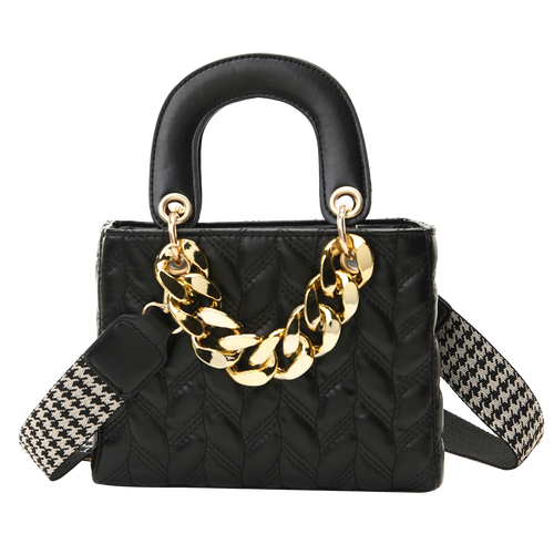 Handväska Dam Geometrisk Design PU-Läder med Dubbelt Grepp och Flera Fack-1