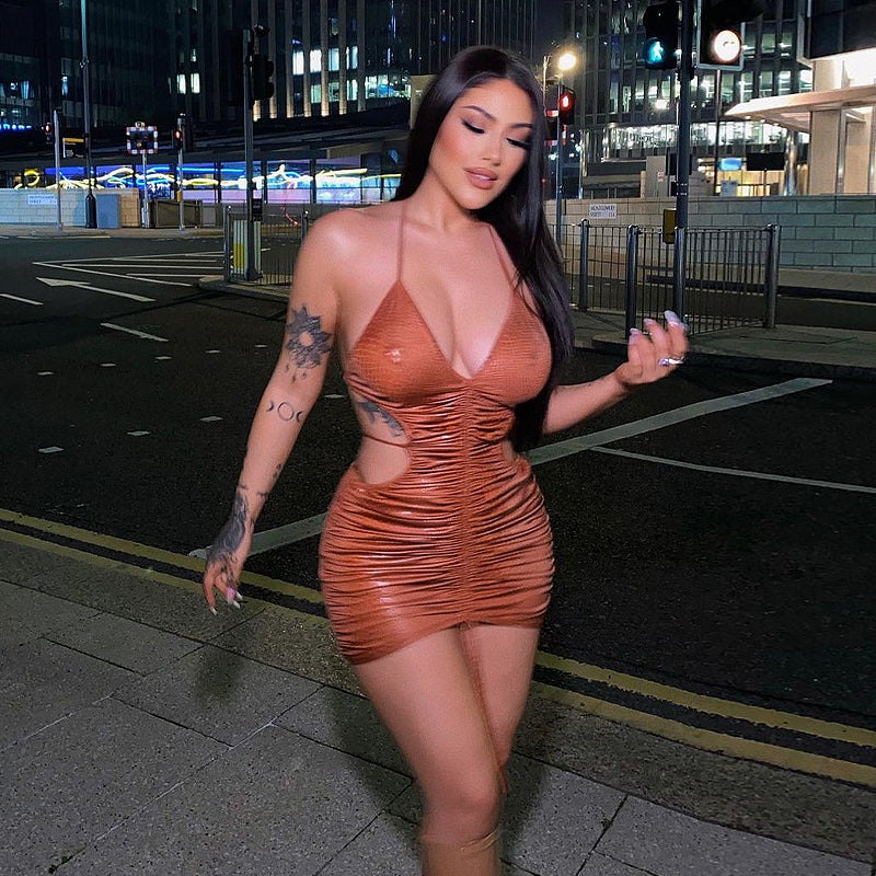 Kvinnors Miniklänning Spaghetti Band Andningsbart Spandex 3