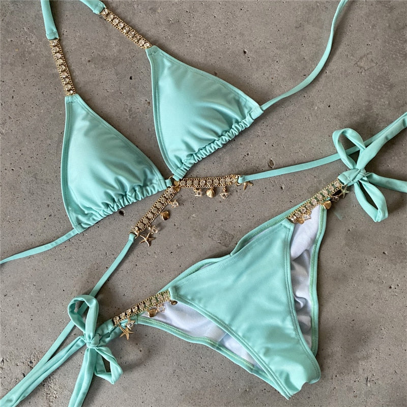 Variant image for Dam Bikini Tvådelad Djurmönster Polyester Spandex-4