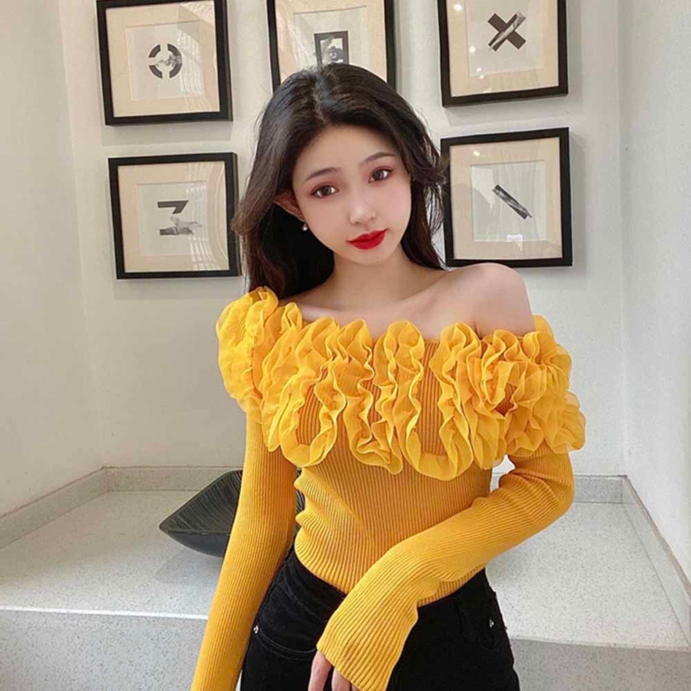 Dam Topp Blommönster Vinghylsa Polyester för Fest och Vardag 9