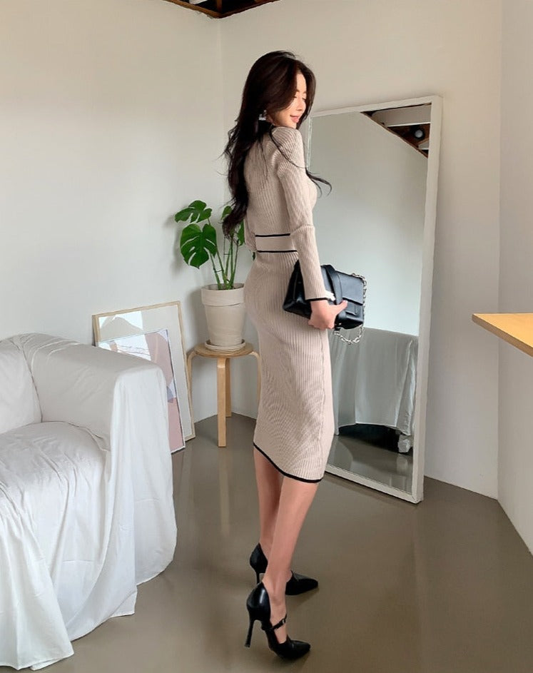 Dam Midiklänning A-linje Akryl Vintage Elegant Tidlös-2