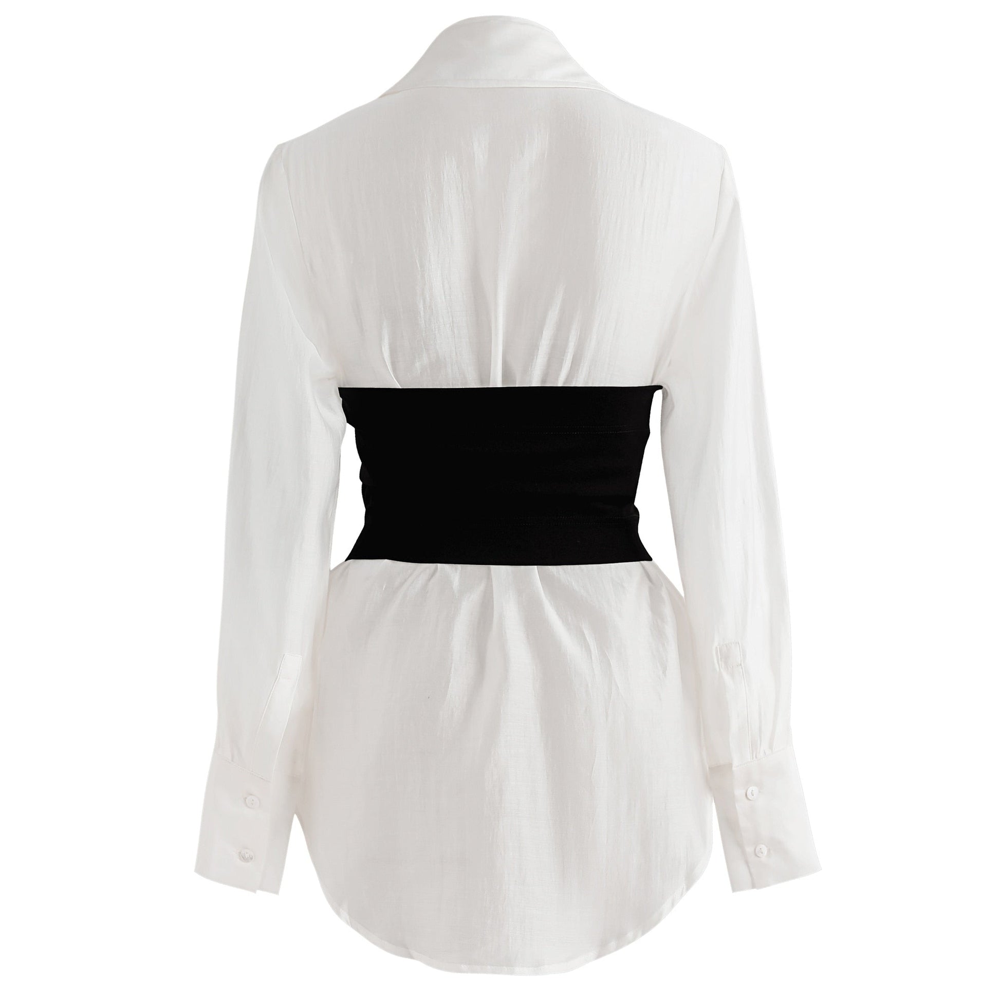 Dam Blus Långärmad Mjuk Bomull Polyester-6