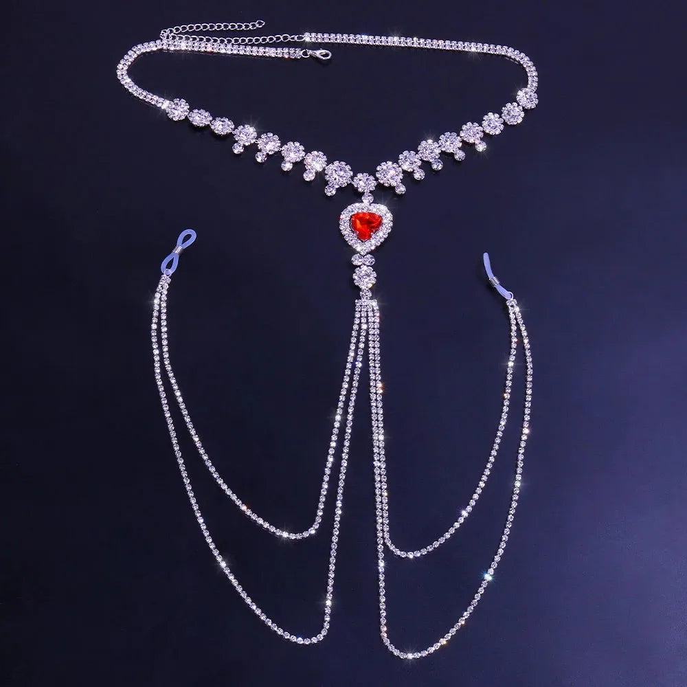 Kvinnors Kroppsmycken Rund Zinklegation med Strass-2