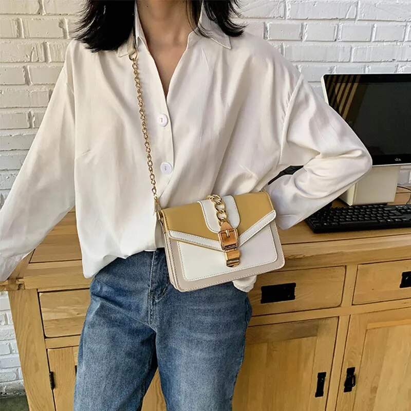 Dam Crossbody Väska Färgblock Syntetmaterial-2